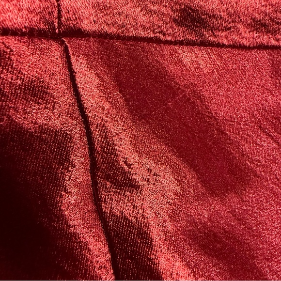 Simply Vera Vera Wang Red Satin A-Line Midi Skirt XL Lightweight Glossy Holiday - Picture 5 of 9